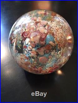 Vintage American Art Glass Large Paperweight Jim Davis 1978 THE MAGIC OF GLASS