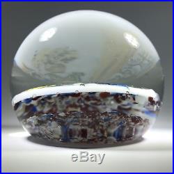 Vintage American Thomas Mosser Art Glass Paperweight Encased American Quilters P