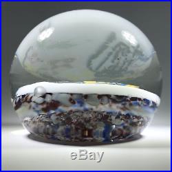 Vintage American Thomas Mosser Art Glass Paperweight Encased American Quilters P