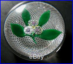 Vintage Antique French St. Louis Art Glass Paperweight Floral