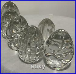 Vintage Art Crystal Glass Paperweights Lot Of 6