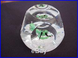 Vintage Art Glass Faceted Paperweight With Salamander Or Lizard Or Snake
