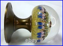 Vintage Art Glass Keyhole Paperweight, Swiveling Door Handle, Unique Decor