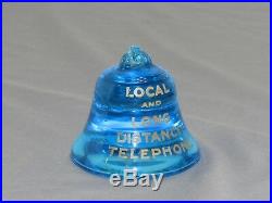 Vintage BELL Telephone Southwestern Co. Cobalt Blue Glass Paperweight #12 RARE
