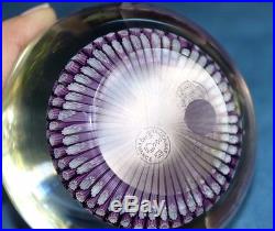 Vintage Baccarat 1972 PURPLE Signs Of The Zodiac Art Glass Paperweight France