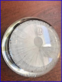 Vintage Baccarat 1979 Glass White Paperweight