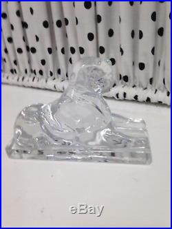 Vintage Baccarat Crystal Egyptian Sphinx Figurine Paper Weight- Perfect