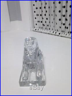 Vintage Baccarat Crystal Egyptian Sphinx Figurine Paper Weight- Perfect