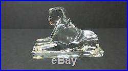 Vintage Baccarat Crystal Egyptian Sphinx Paperweight, Signed