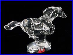 Vintage Baccarat France Glass Horse Figurine Equestian Paperweight Mint W Stickr