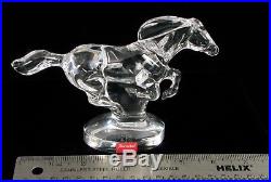 Vintage Baccarat France Glass Horse Figurine Equestian Paperweight Mint W Stickr