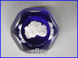Vintage Baccarat French Crystal Glass Libra Zodiac Paperweight Signed
