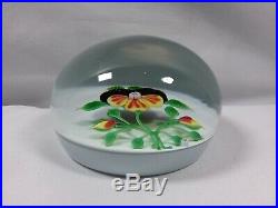 Vintage Baccarat Pansy Crystal Paperweight