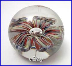 Vintage Borovier And Toso Italian Murano Art Glass Paperweight With Label