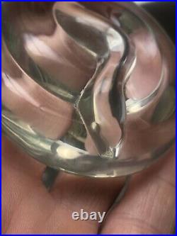 Vintage C1960 Tiffany & Co. Crystal Coiled Snake figurine paperweight Very Rare