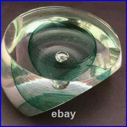 Vintage CORREIA ART STUDIO ART GLASS PAPERWEIGHT Faceted-Signed & Numbered