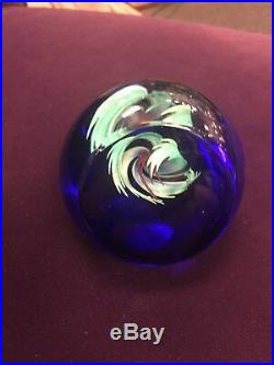 Vintage Cathness Scotland Exotic Paperweight Titled Lunar Orchard Signed