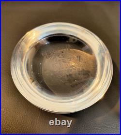 Vintage Clear Glass Prism Paperweight Etched Avenger Boeing