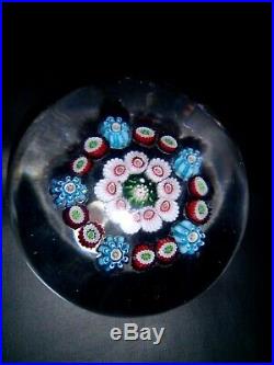 Vintage Clichy France French Glass 2 Mini Millefiori Paperweight In Vgc