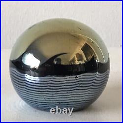 Vintage Correia Glass Paperweight Signed 1978 Art Nouveau Modern Murano