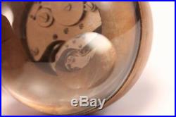 Vintage Crystal Ball Glass Desk Clock Paperweight