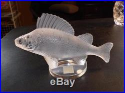 Vintage Crystal Lalique France Fish Figurine Paperweight Excellent Condition