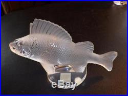 Vintage Crystal Lalique France Fish Figurine Paperweight Excellent Condition