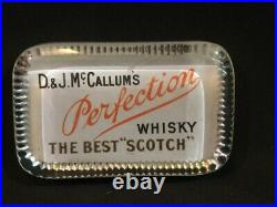 Vintage D. & J Mccallum's Whisky And Scotch Advertising Glass Paperweight London