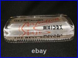 Vintage D. & J Mccallum's Whisky And Scotch Advertising Glass Paperweight London