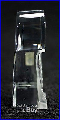 Vintage Daum Crystal paperweight Sculpture France Signed Alexandre Fassianos