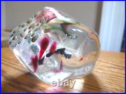 Vintage Dichroic Art Glass Signed Paperweight