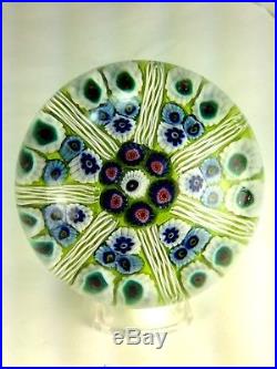 Vintage Early Strathearn Twist & Canes Millefiori Paperweight