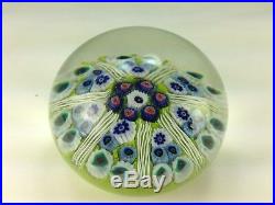 Vintage Early Strathearn Twist & Canes Millefiori Paperweight
