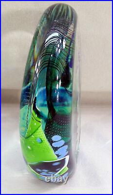 Vintage Erik Brakken Glasshouse Studio Art Glass Paperweight WFS9182 Flat Sided