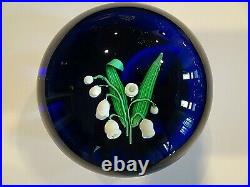 Vintage FRANCIS WHITTEMORE Glass Lampwork Hanging Bell Flower Paperweight