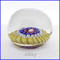 Vintage Footed ARCULUS Concentric Millefiori Paperweight Rabbit Cane GL