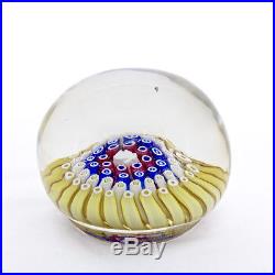Vintage Footed Whitefriars Concentric Millefiori Paperweight Rabbit Cane GL