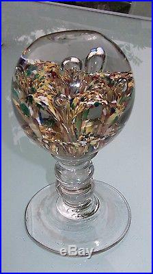 Vintage French Globular Glass Paperweight / Wig Stand