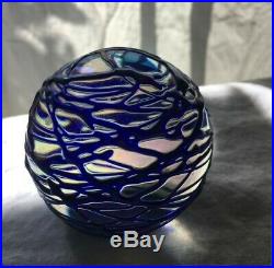 Vintage Glass Eye Studio Paperweight 1989 Signed! Gorgeous and Unique