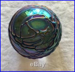 Vintage Glass Eye Studio Paperweight 1989 Signed! Gorgeous and Unique
