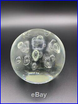 Vintage Glass Paperweight Bubbles, Beautiful Bright
