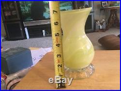 Vintage Glass Vase 1971 Rare Yellow Signed St. Clair, Extremely RARE