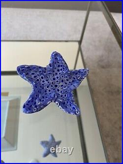 Vintage Hand Cast Millifiore Starfish Paperweight From Island Of Murano Italy