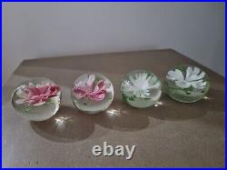 Vintage Handmade Art Glass Paperweight Bohemian Flower 2KG Total Art LCM