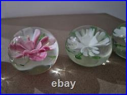 Vintage Handmade Art Glass Paperweight Bohemian Flower 2KG Total Art LCM