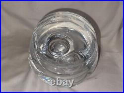 Vintage Heavy Hand Blown Glass Candy Dish Paperweight Circa 1980's