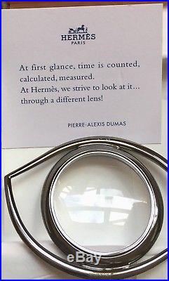 Vintage Hermes Eye Of Cleopatra Magnifying Glass Paperweight- NEW