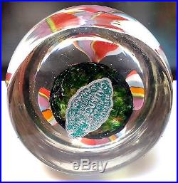 Vintage Italian Venetian Murano Glass Fratelli Toso Paperweight Floral Design