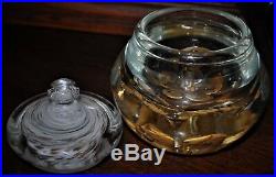 Vintage JOE ZIMMERMAN Hand Blown Large Art Glass Lidded Trinket Box
