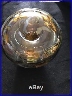 Vintage Kent F Ipsen Art Glass Vase/Bowl/Paperweight Signed/Dated 1972
